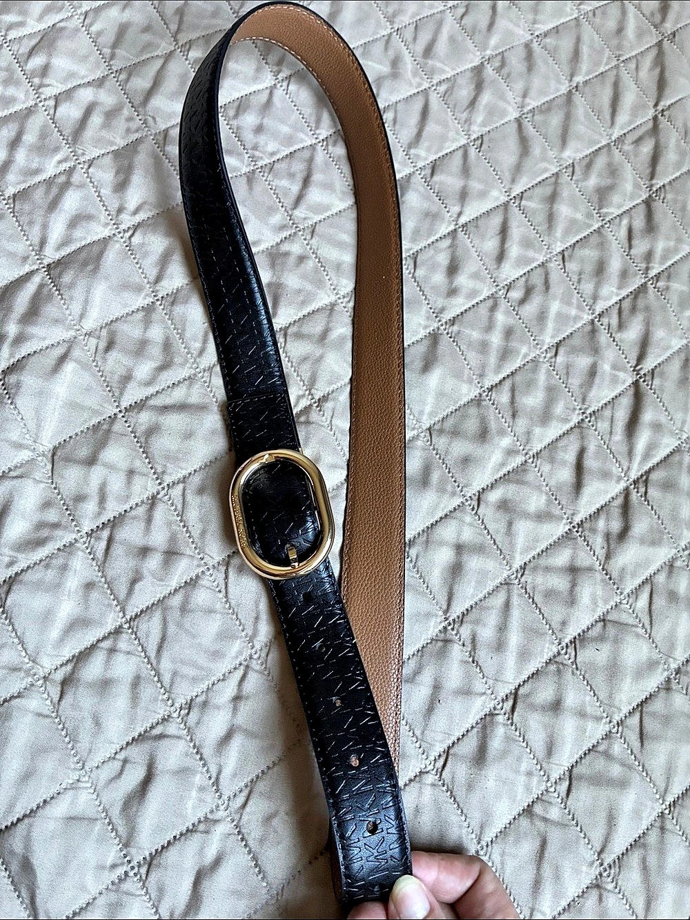 Michael Kors Reversible MK Logo Belt Black & Brown
